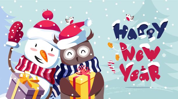 Merry Christmas New Year Babies Wishing Image Cute Cartoons
