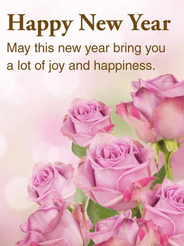 Happy New Year Greeting Card For Mobile
