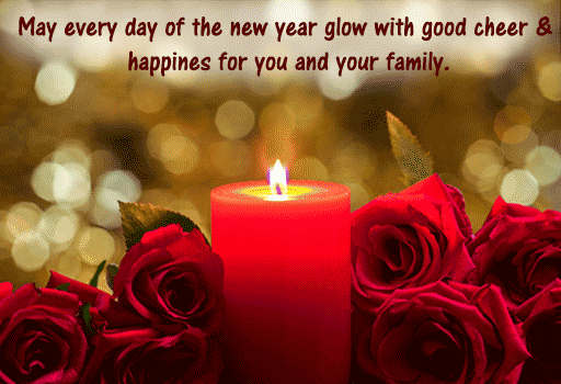 New Year 2020 Love Candles Greeting Gifs Animation