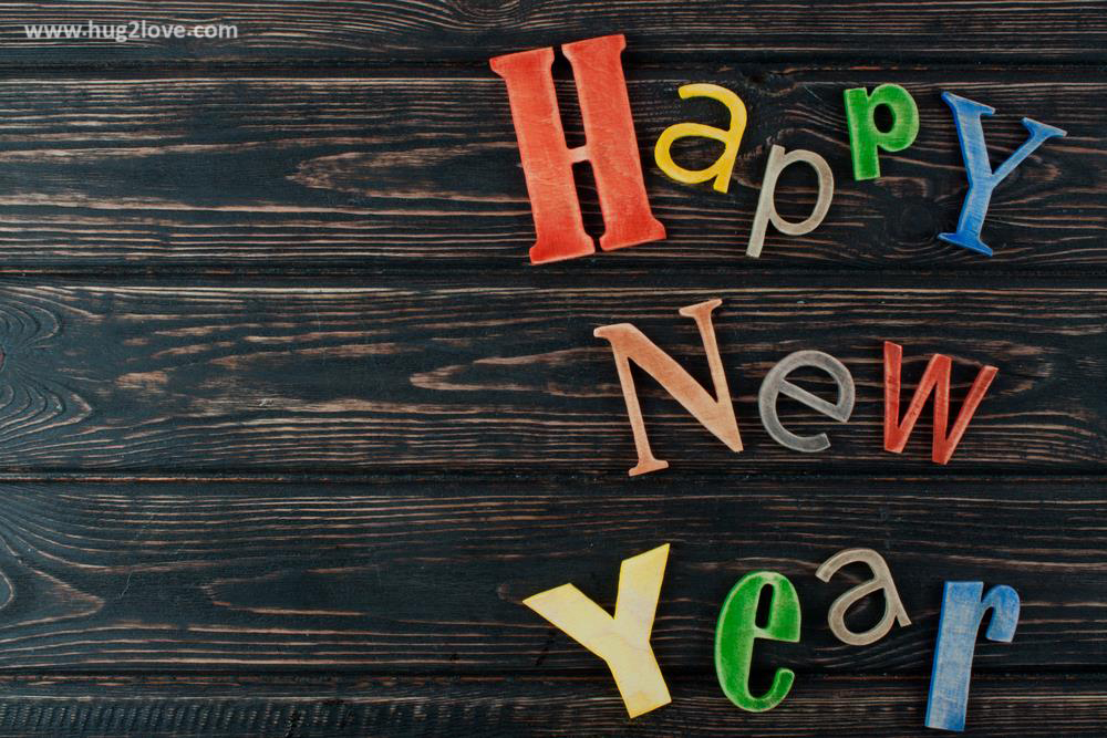 Wooden Style New Year 2018 Background Image