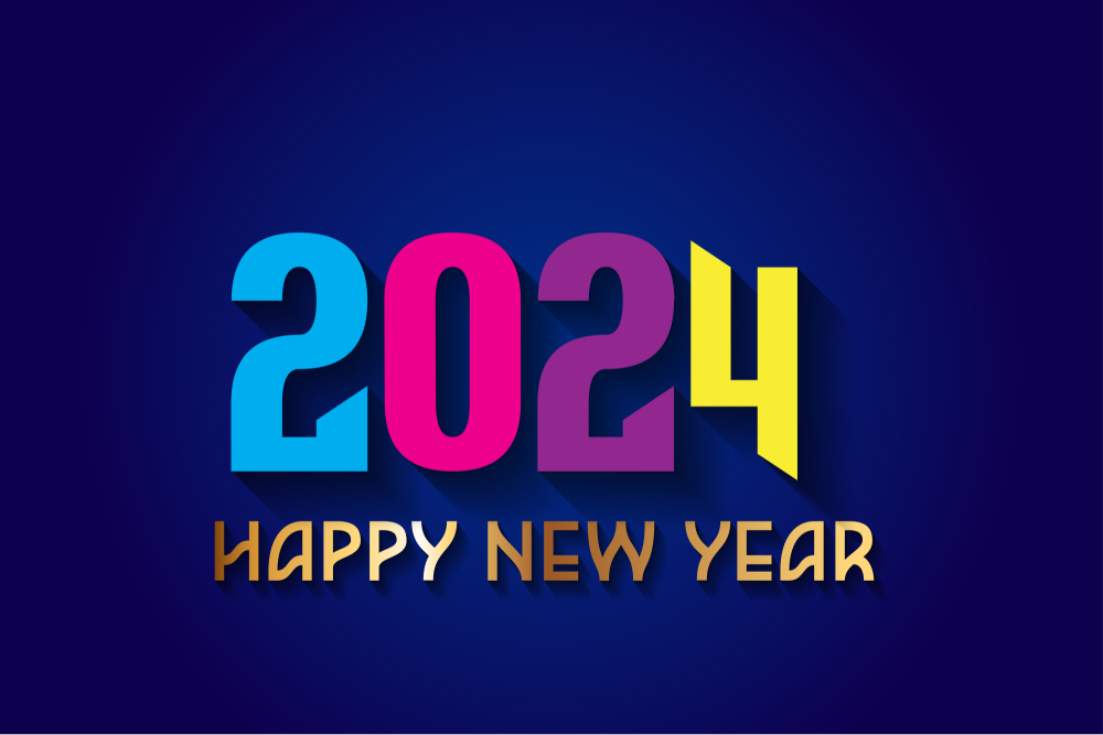 2024 Happy New Year Image 3D Wallpaper Image HD