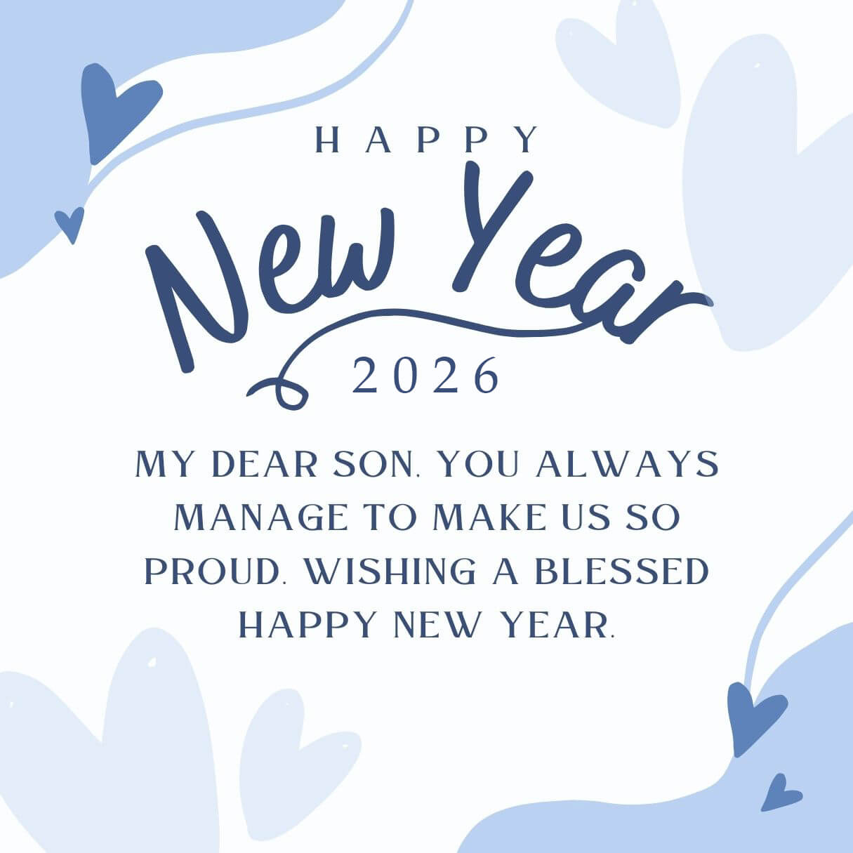 2026 Happy New Year Wishes For Son