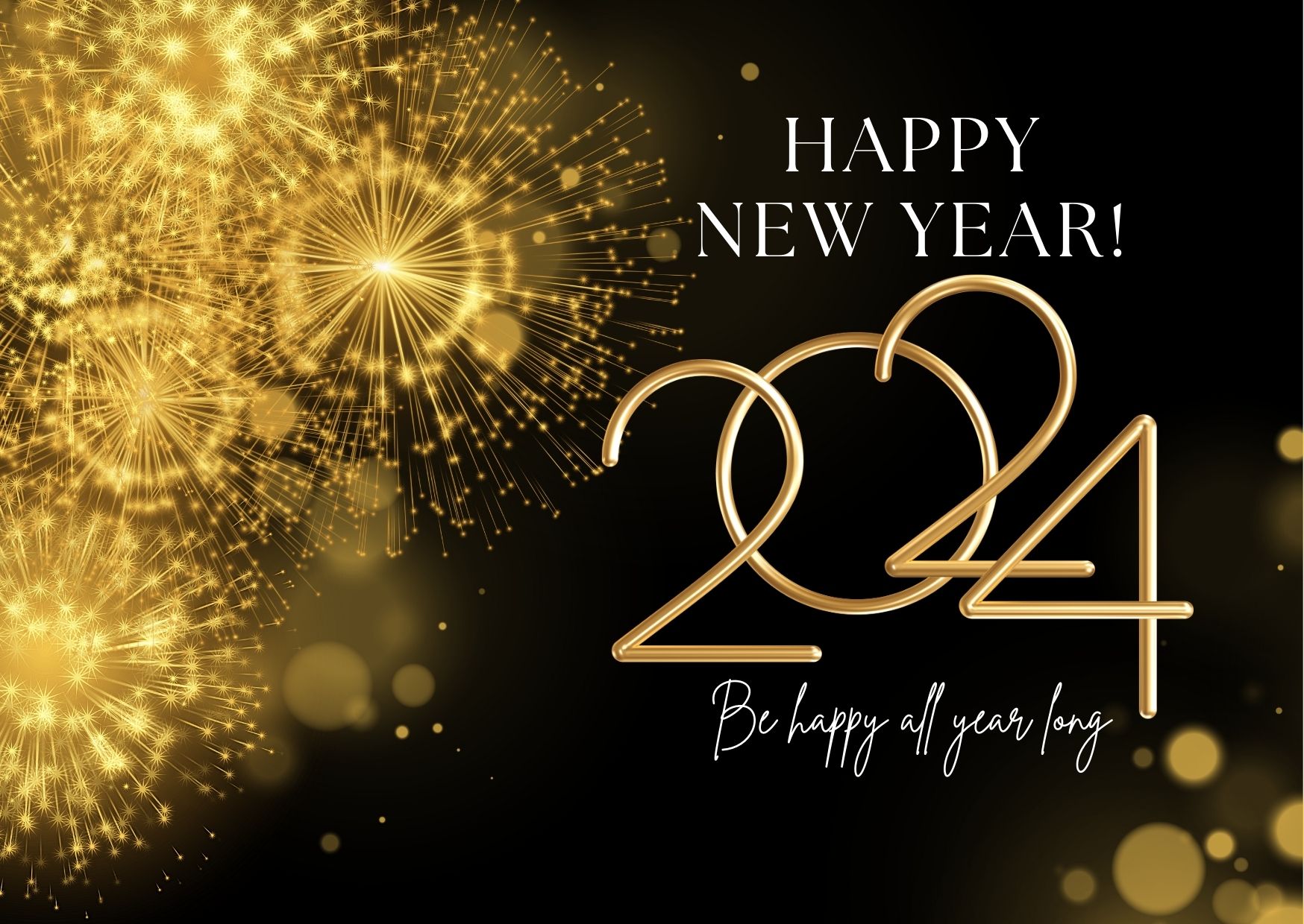 Be Happy New Year Greeting Card Image Hd Free