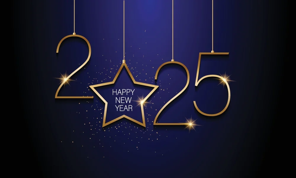 Blue Happy New Year Wallpapers 2025 Free Download