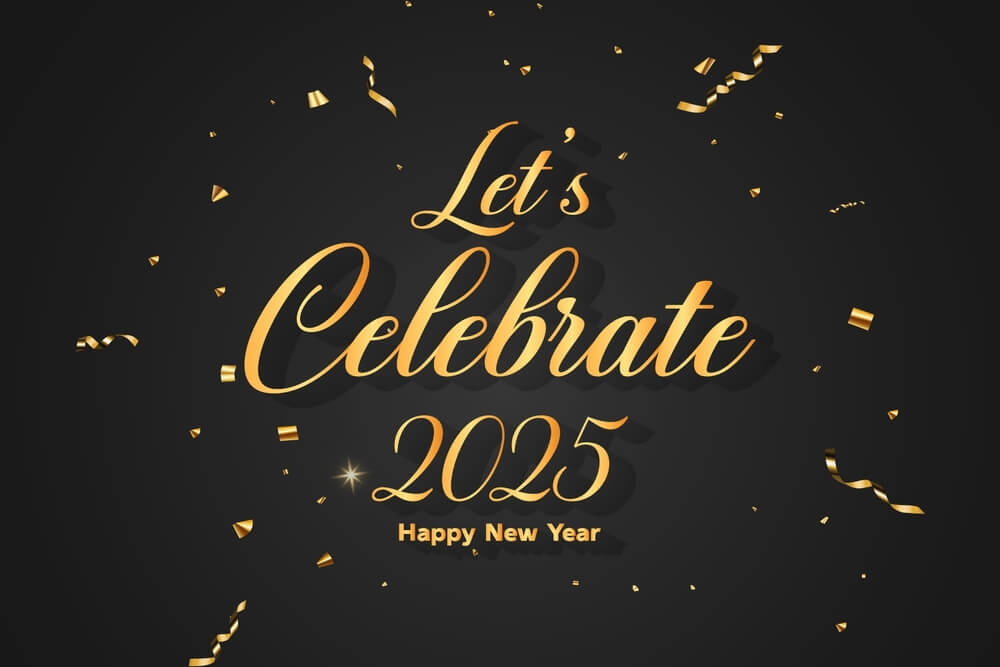 Celebrating Happy 2025 New Year Background Images