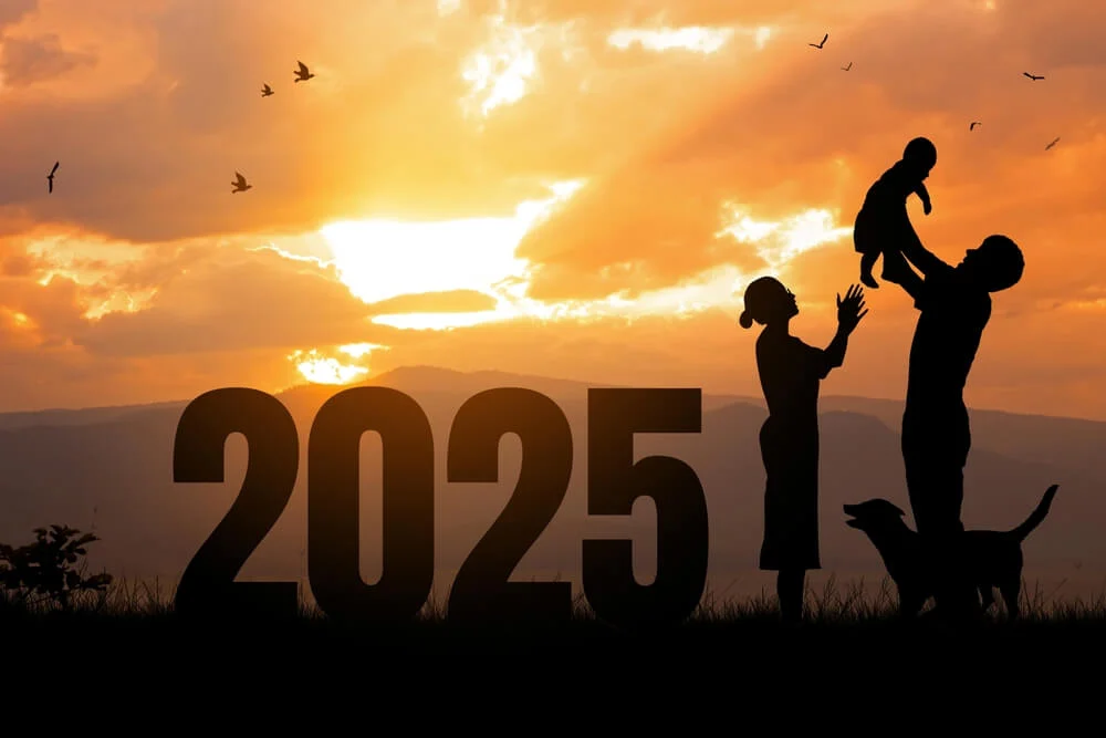 Family Happy New Year 2025 Wallpapers