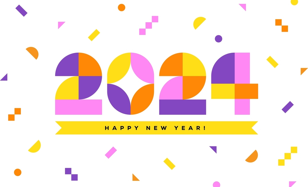 Happy New Year 2024 Cool Art Lovers Wallpaper Wishing Cover Photo