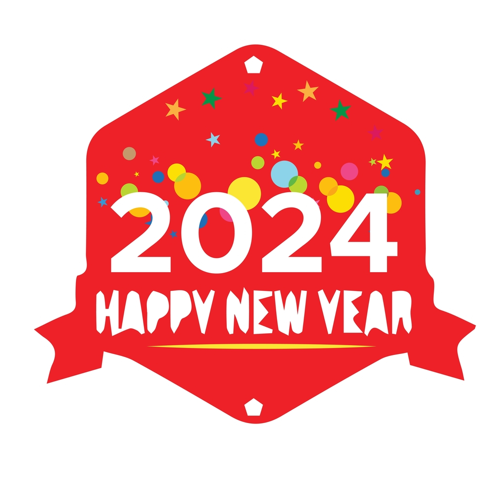 Happy New Year 2024 Profile Picture Badge Style