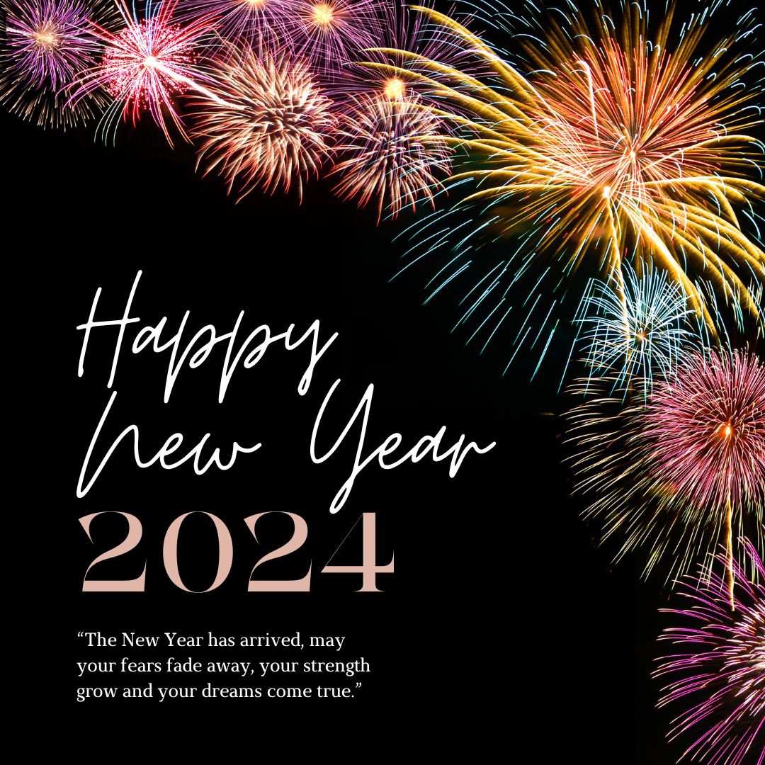 Happy New Year Crative Fireworks Greeting Card Ecard Free