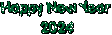 New Year 2024 Green Animated Gif Glitter Text
