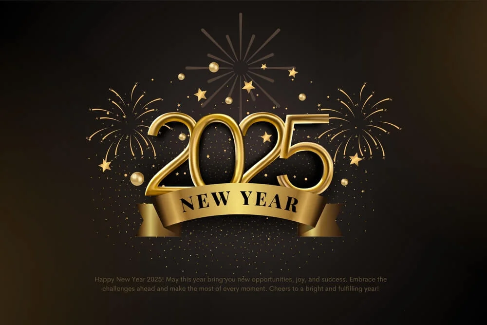 Best Balc And GoldHappy New Year Wallpapers For 2025