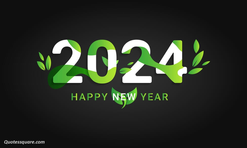 happy new year 2024 white background