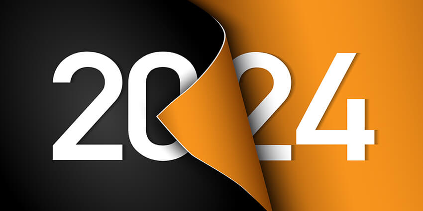 2024 Happy New Year FB Banner Design