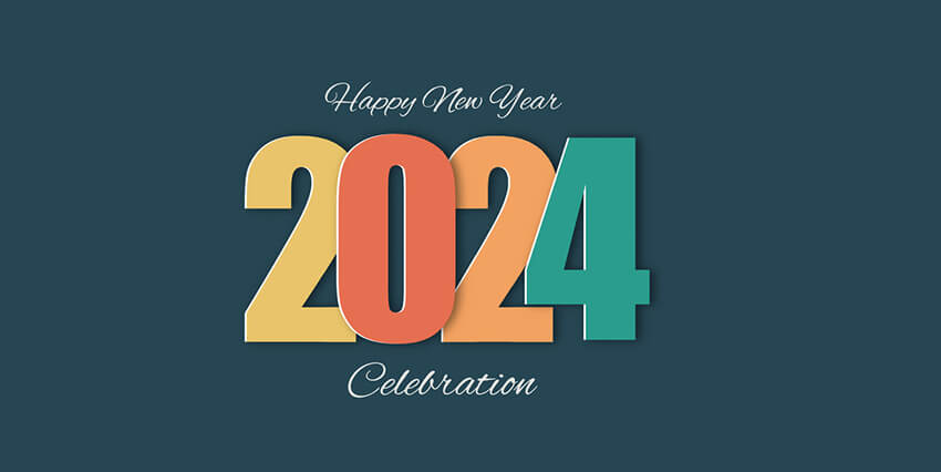 Happy New Year Celebration 2024 Facebook Banner