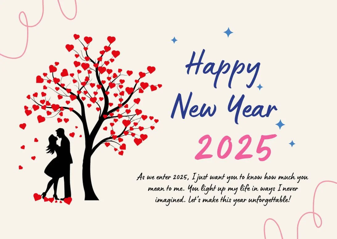 Lovely Happy New Year 2025 Wishes For Girlfriend