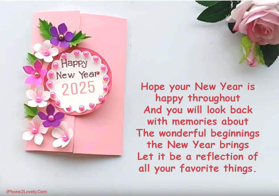 New Year 2025 Greeting Card For Lovers Husband And Wife