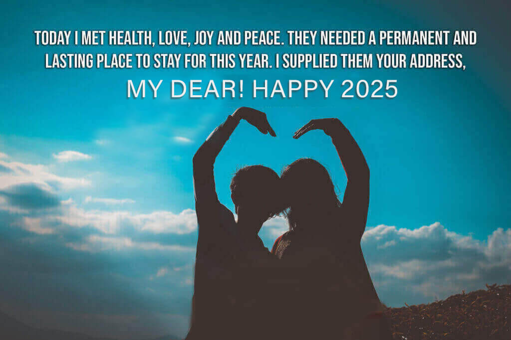 Romantic Happy New Year 2025 Quote Wishes Image