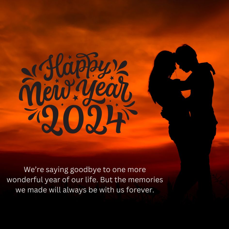 Romantic New Year 2024 Love Card For Boyfriend Him