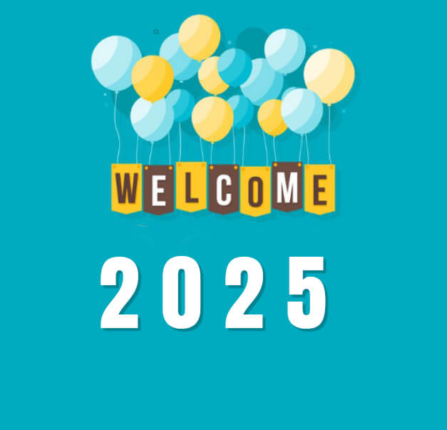 Welcome 2025 New YEar Greeting Card Image