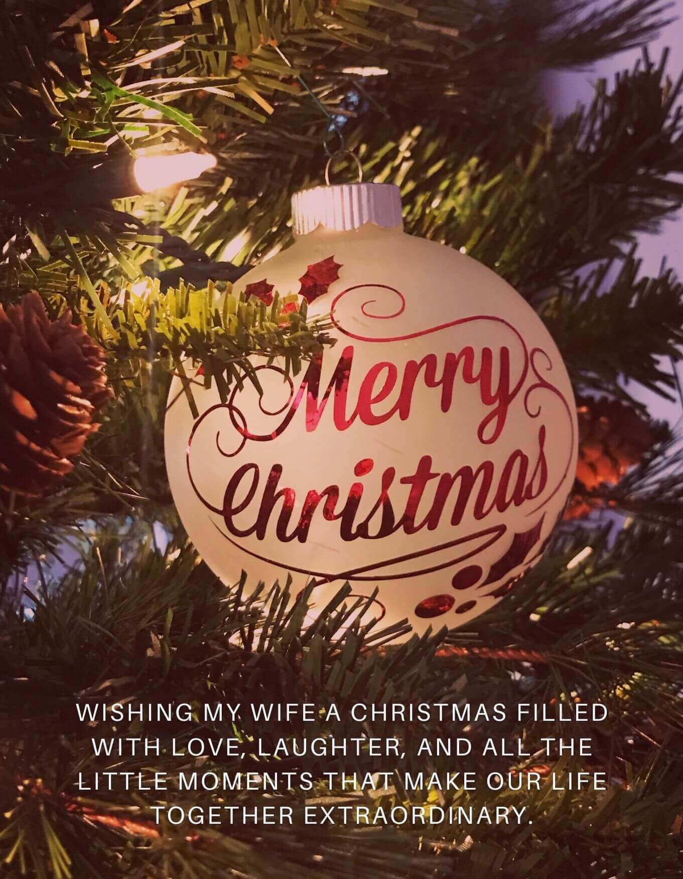 Merry Christmas Eve Wishes For Wife