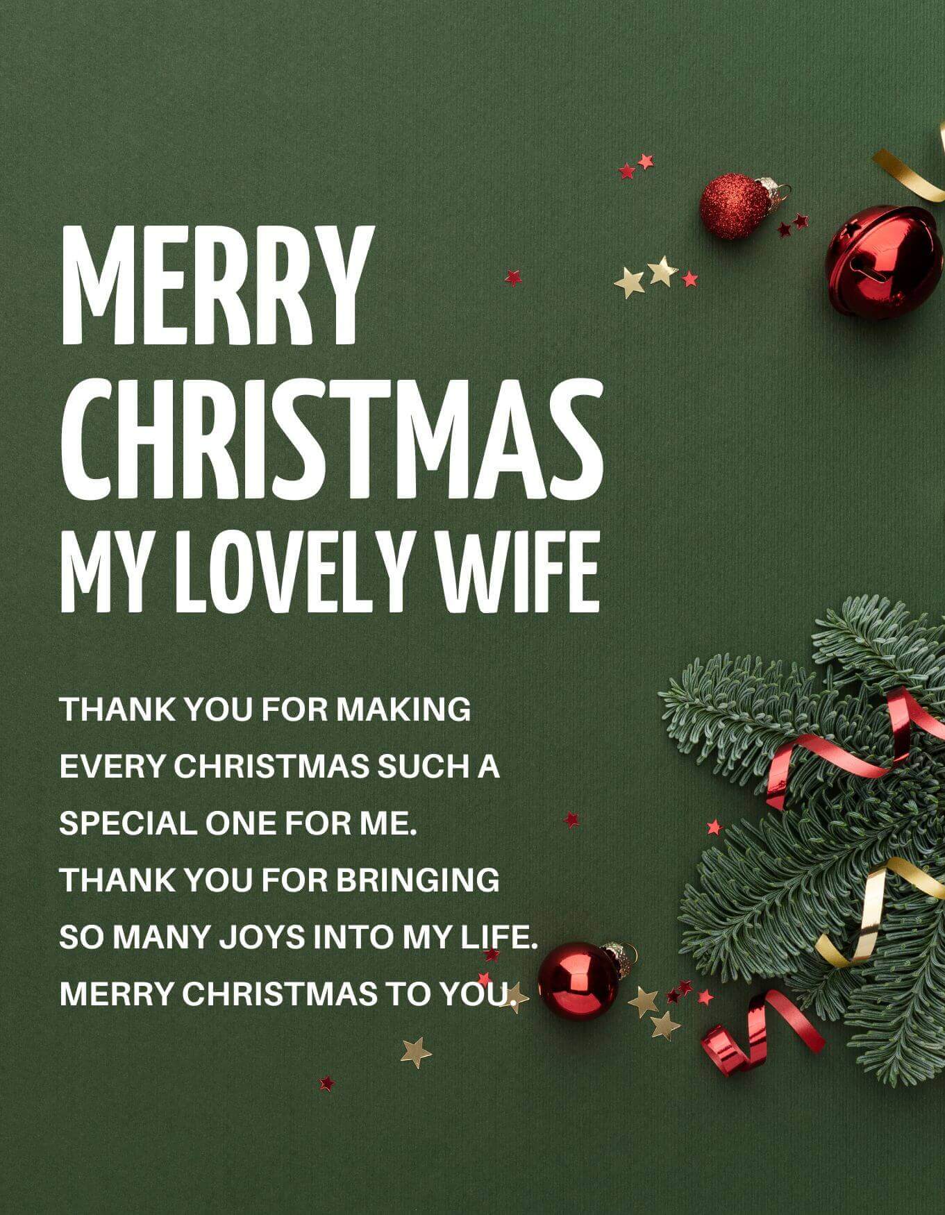 Merry Christmas Eve Wishes For My Lovely Wife