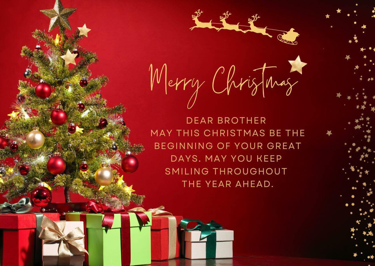 Merry Christmas Wishes For Dear Brother