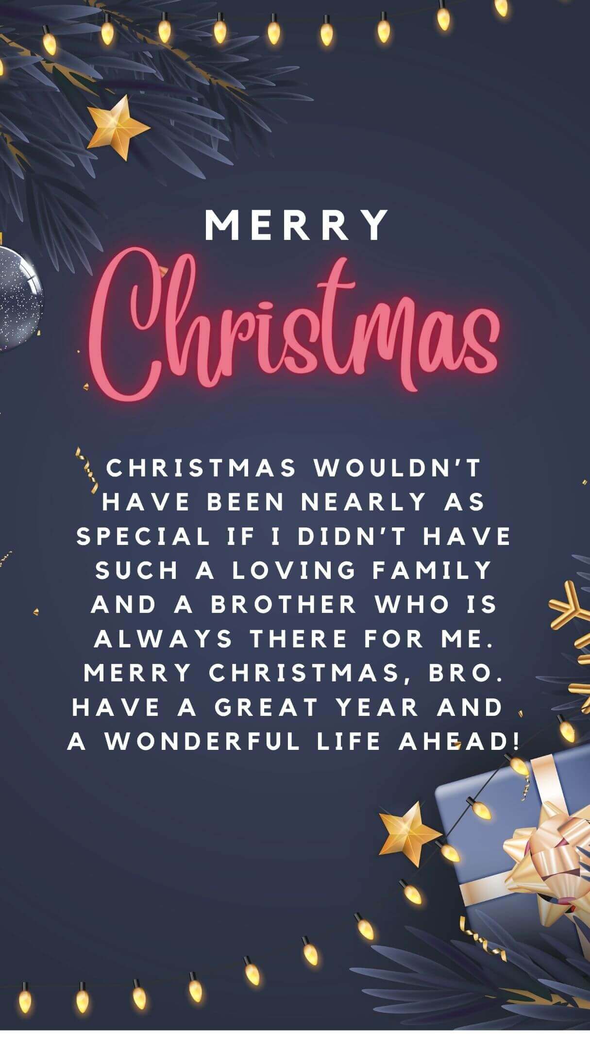 Merry Christmas Wishes To My Dear Brother