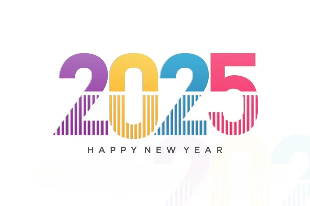 Colorful Happy New Year 2025 Image