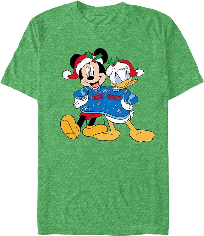 Disney Men's Mickey And Donald Christmas T Shirt