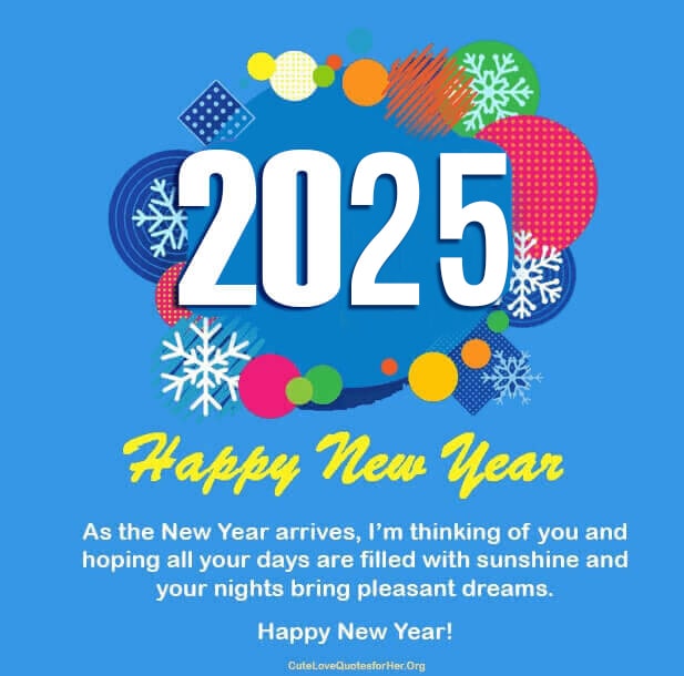 Happy New Year 2025 Greeting Card Quote Wishes