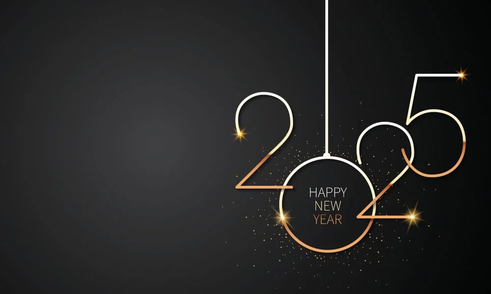 Happy New Year 2025 Hd Background Black