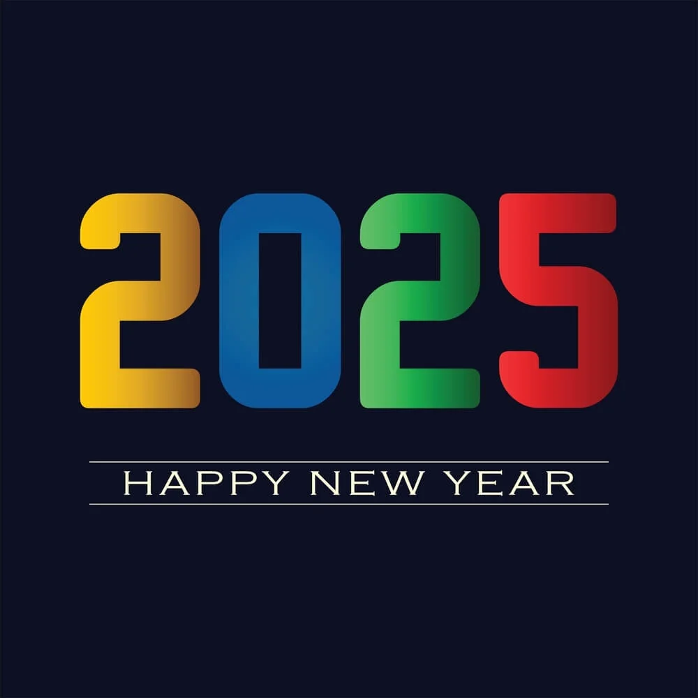 Happy New Year 2025 Hd Background Colorful