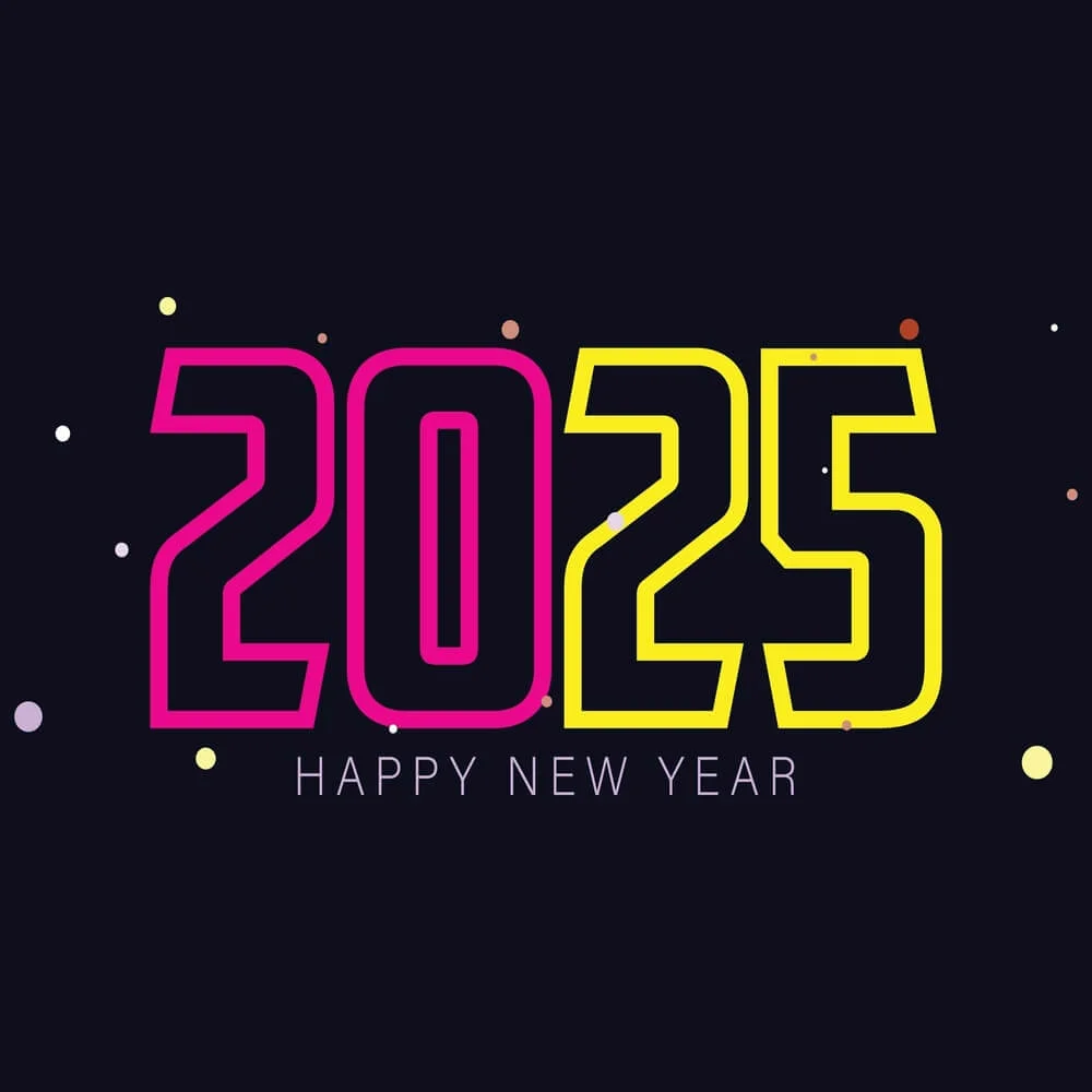 Happy New Year 2025 Hd Background Two Colors