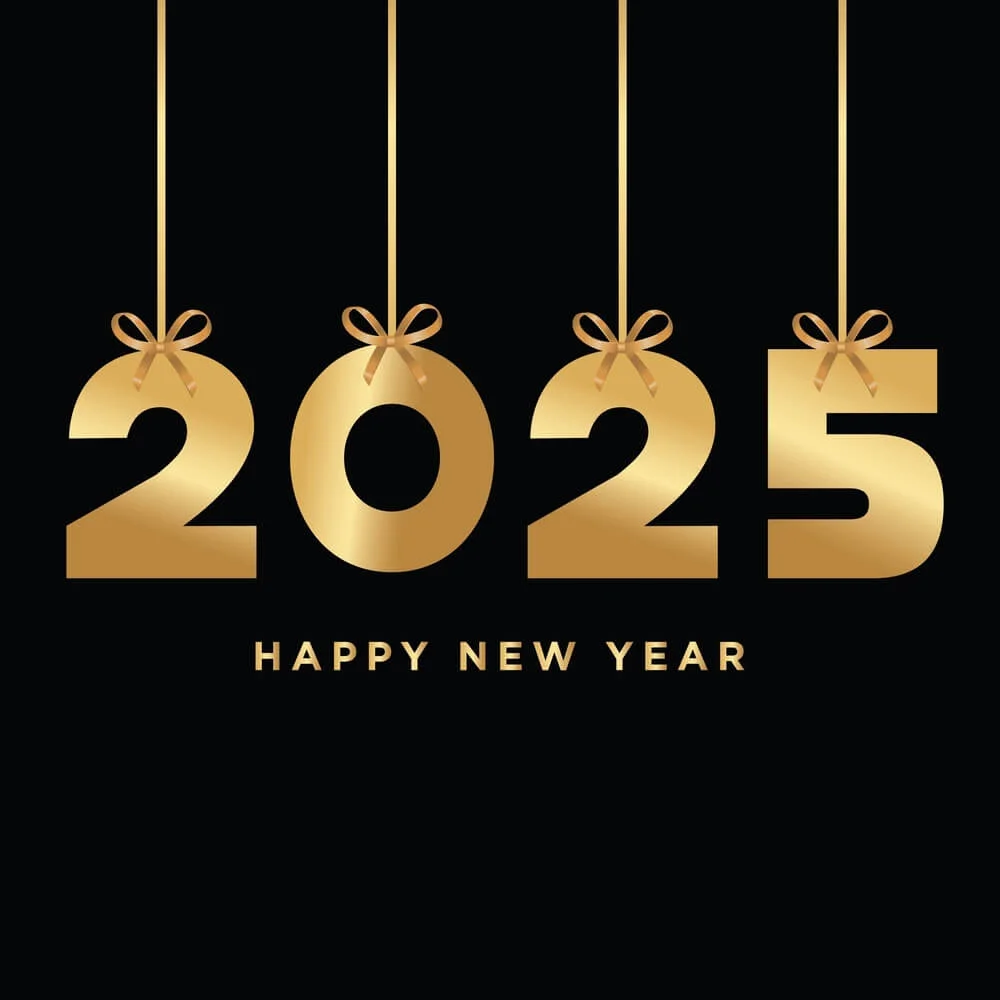 Happy New Year 2025 Hd Black Background