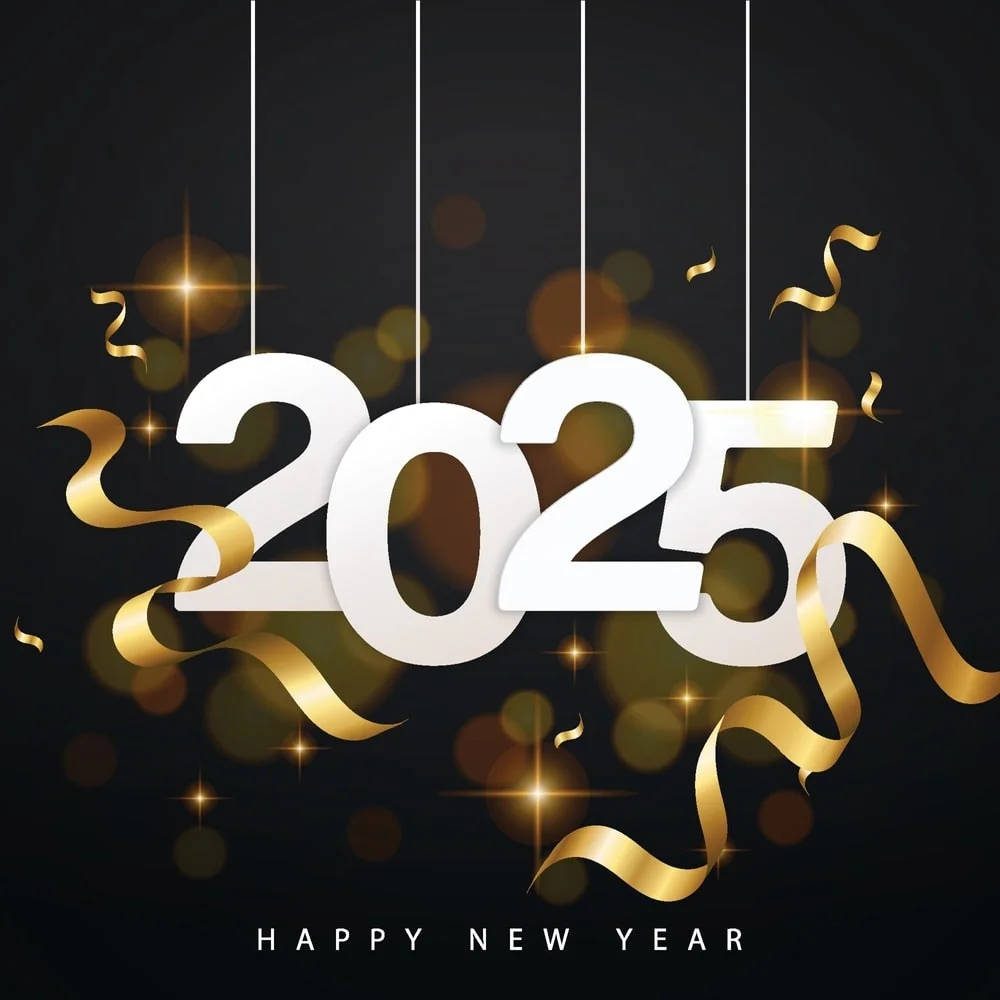 Happy New Year 2025 Hd Golden Background Image Min