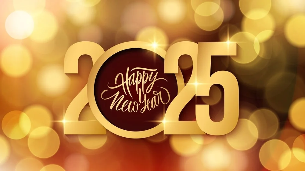 Happy New Year 2025 Hd Golden Background Min