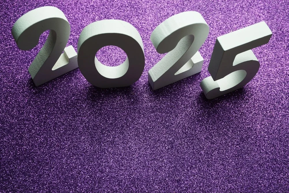 Happy New Year 2025 Hd Pruple Background Min