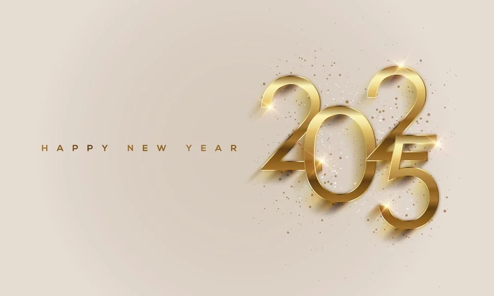 Happy New Year 2025 Hd With Beig Background Min