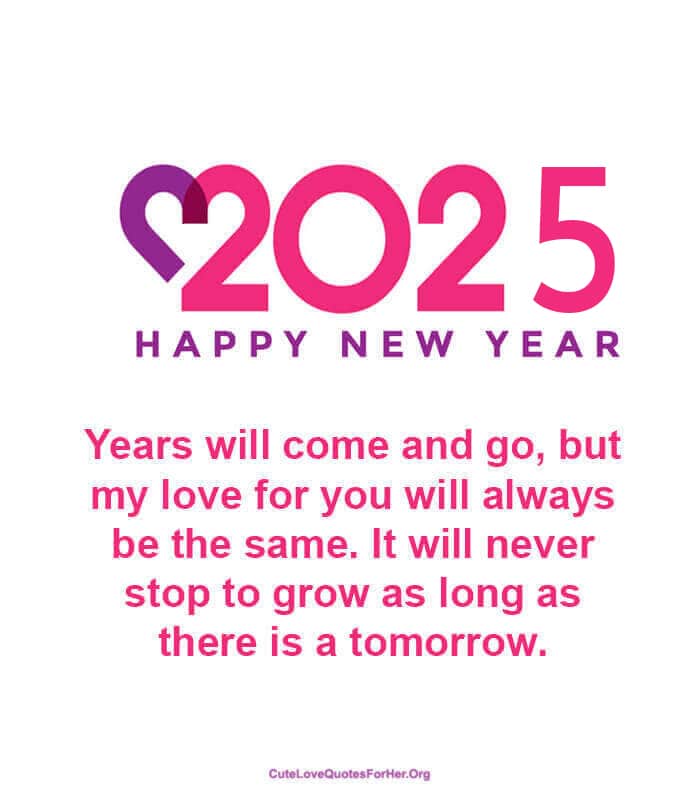 Happy New Year 2025 Love Wishes