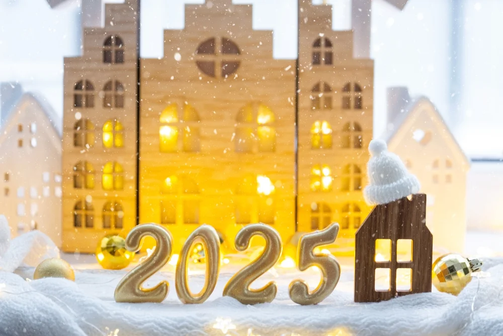 Happy New Year 2025 And Happy Winters And XMAs Wallpaper