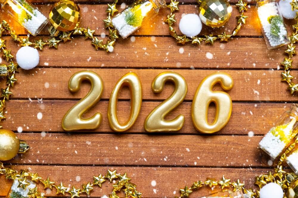 Happy New Year 2026 And Merry Christmas Wallpaper HD