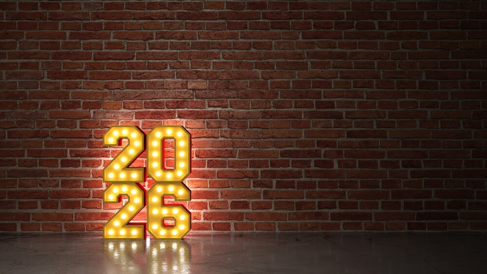 Happy New Year 2026 Dark Wallpaper With Amazing Design