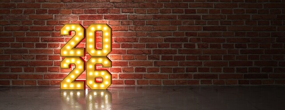 Happy New Year 2026 Dark Wallpaper With Amazing Design