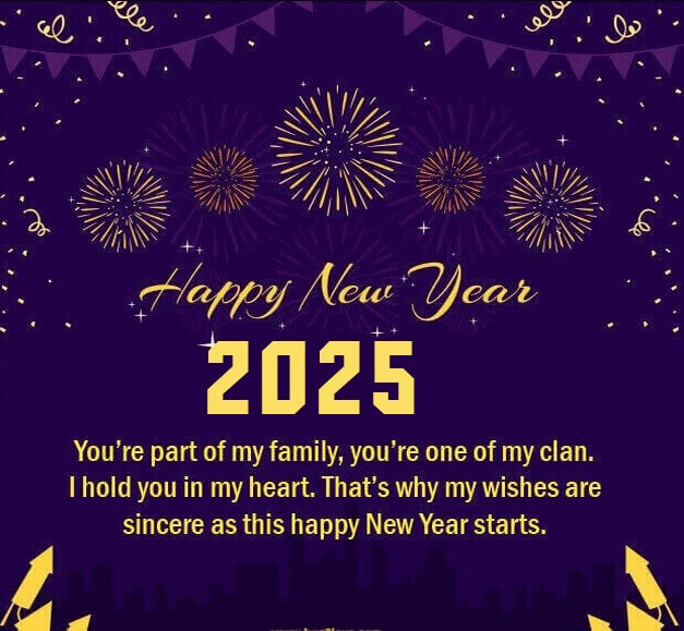 Happy New Year Romantic Quote 2025 Image