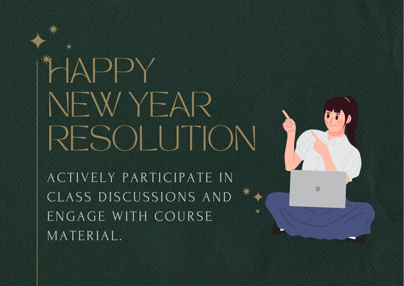 Happy New Year Resolution For Students 2025 With Image