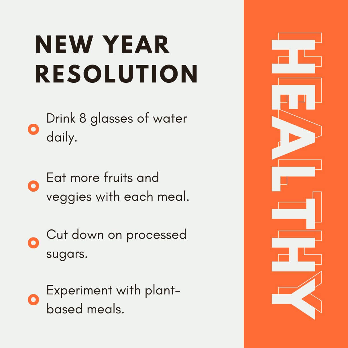 Healthy New Year Resolutions 2025