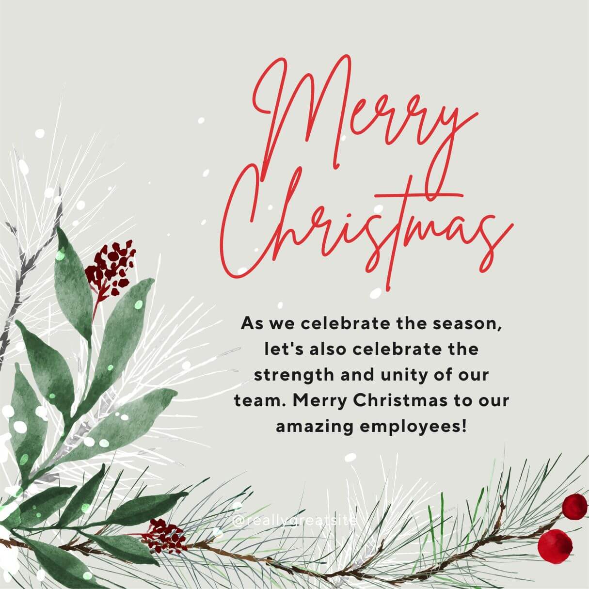 Merry Christmas Eve Wishes For Team And Employees