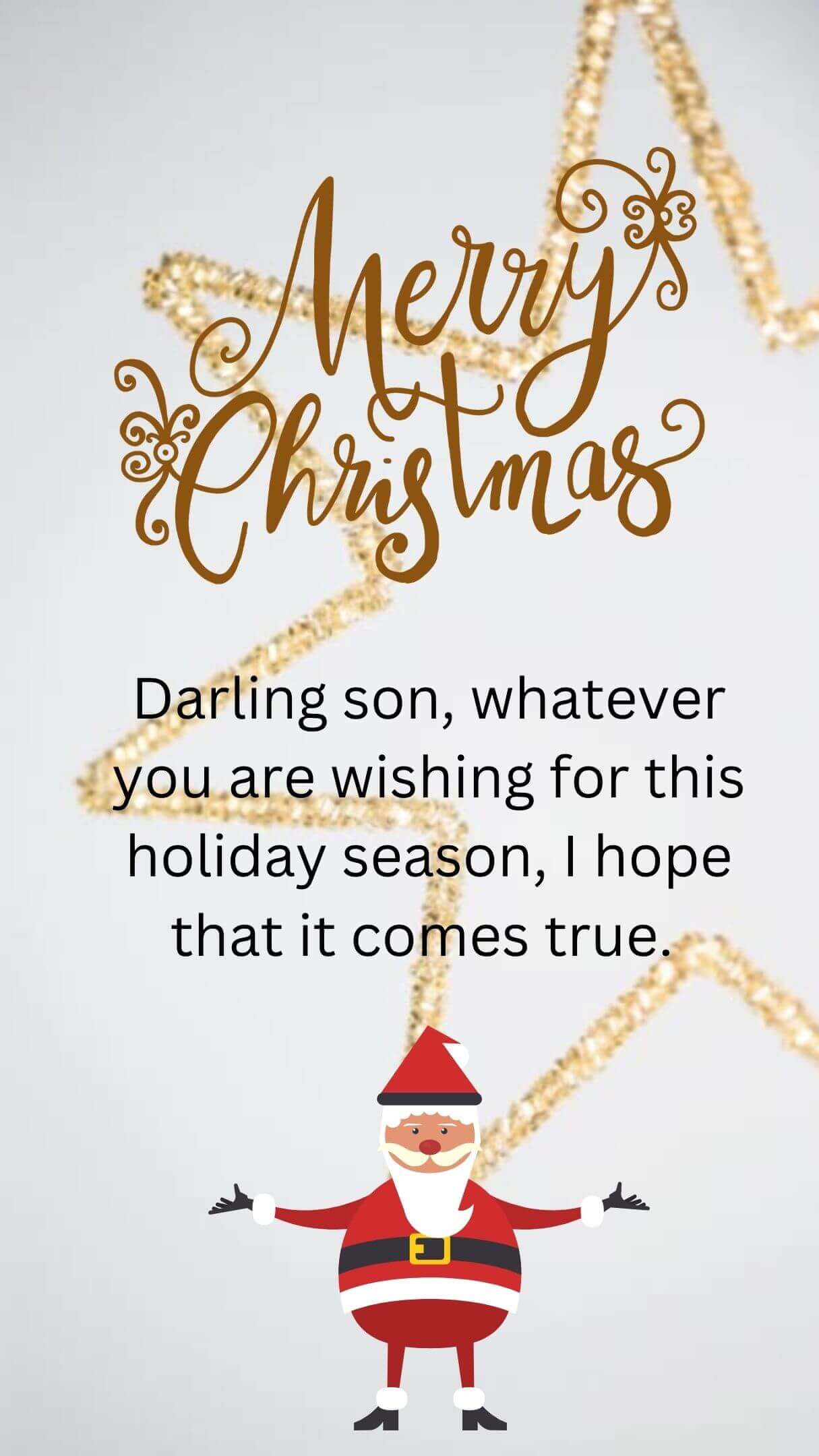Merry Christmas Wishes For Son Status