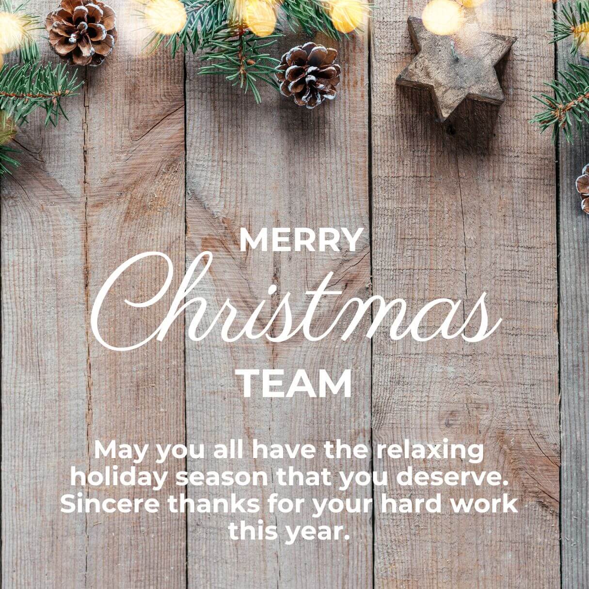 Merry Christmas Wishes For Team Of Employees