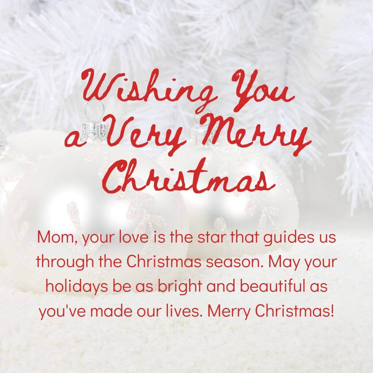 150 Best Christmas Wishes For Mother (mom) 2024 - Quotes Square